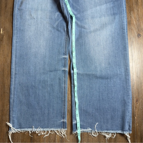KLIQUE B. Blue Wide Leg Jeans Women’s 11 31 Ankle Crop High Rise - Picture 6 of 7